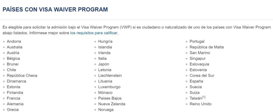 visa para eeuu